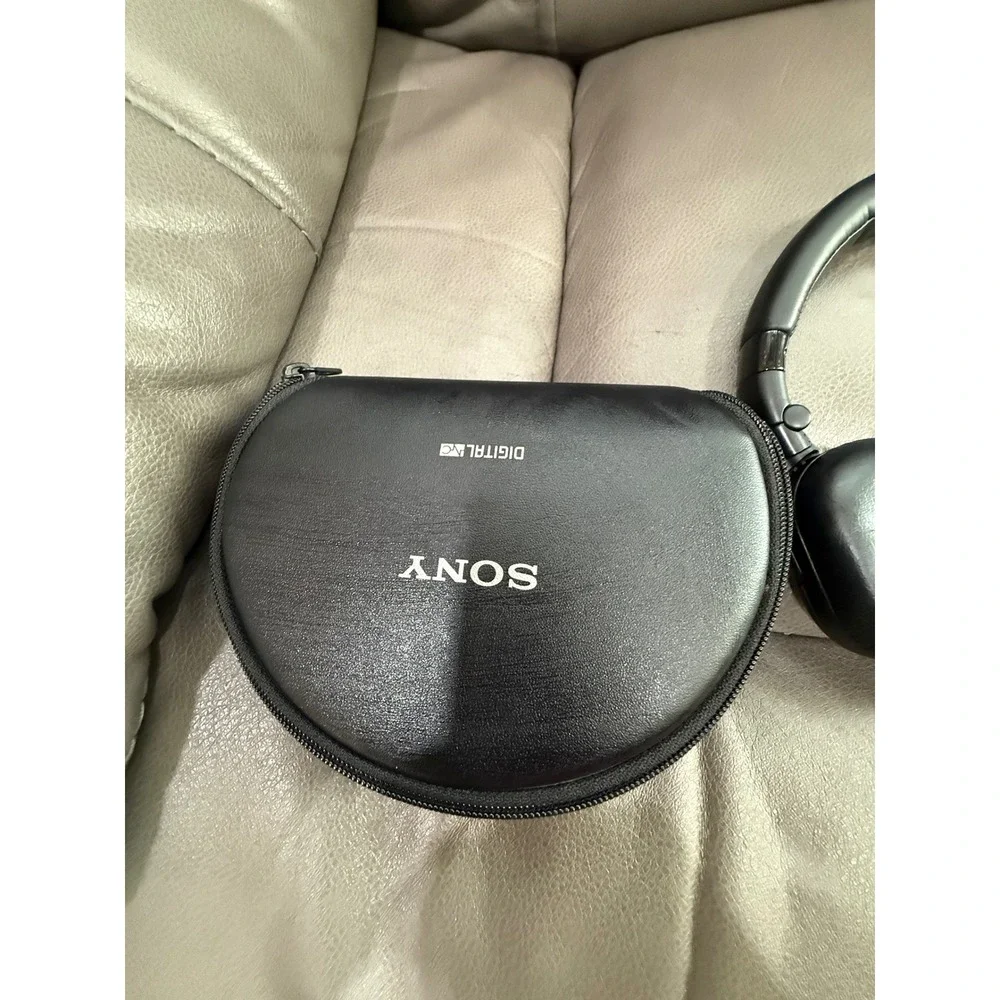 Sony Digital Noise Canceling Over Ear Headphones Black‎ with Case and Adapter